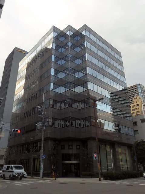 Exterior view of the Capcom Co., Ltd. headquarters building in Osaka, Japan.