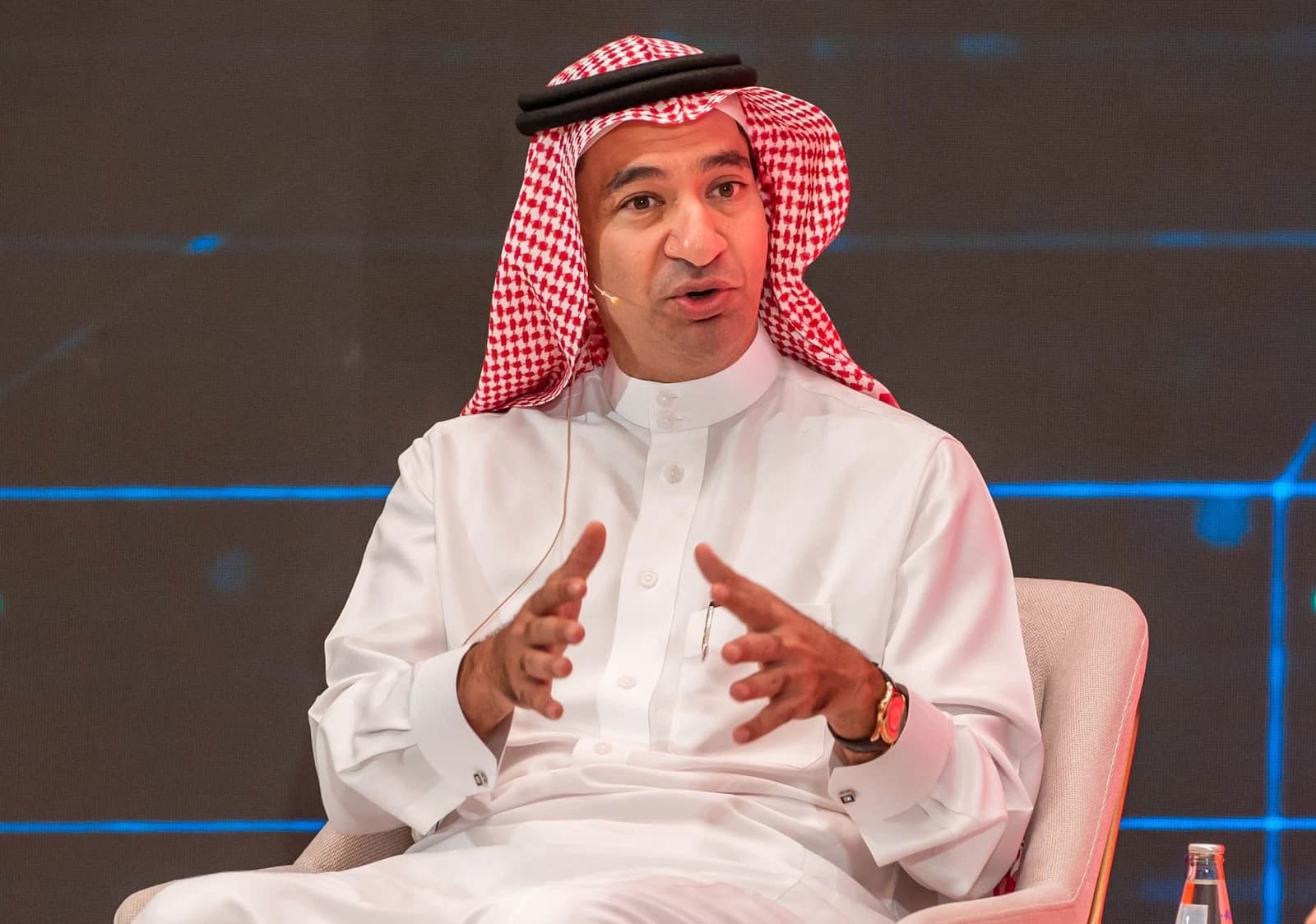 Raad Al Saady, Saudi Vice Minister of Investment, speaking at an event.