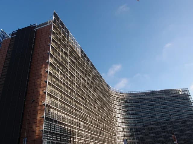 Exterior view of the European Commission building in Brussels, Belgium.